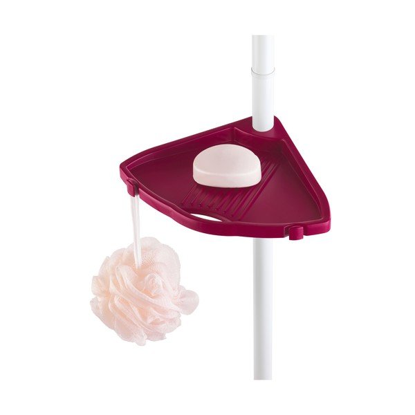 Ružová teleskopická polica do sprchy Wenko Compact-image-2