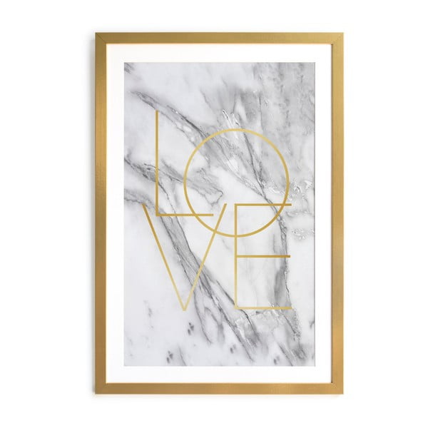 Obraz v rámu Velvet Atelier Marble, 40 × 60 cm