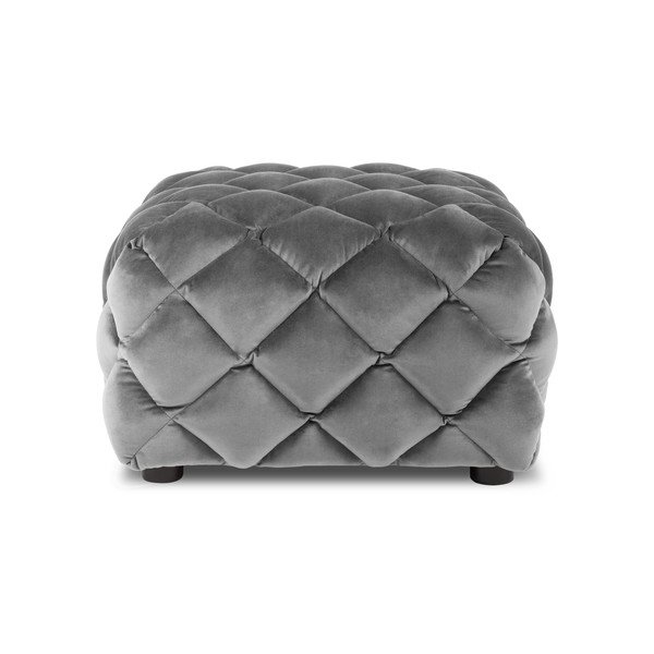 Svetlosivý zamatový taburet Flandrin – Interieurs 86-image-2