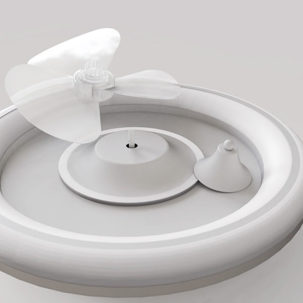 Biele LED stropné svietidlo na diaľkové ovládanie/s ventilátorom Alan – SULION-image-4