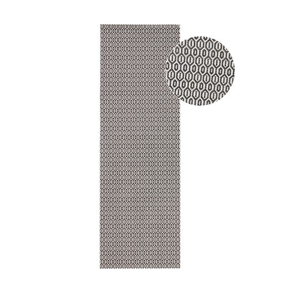 Čierno-biely vonkajší behúň NORTHRUGS Coin, 80 x 200 cm