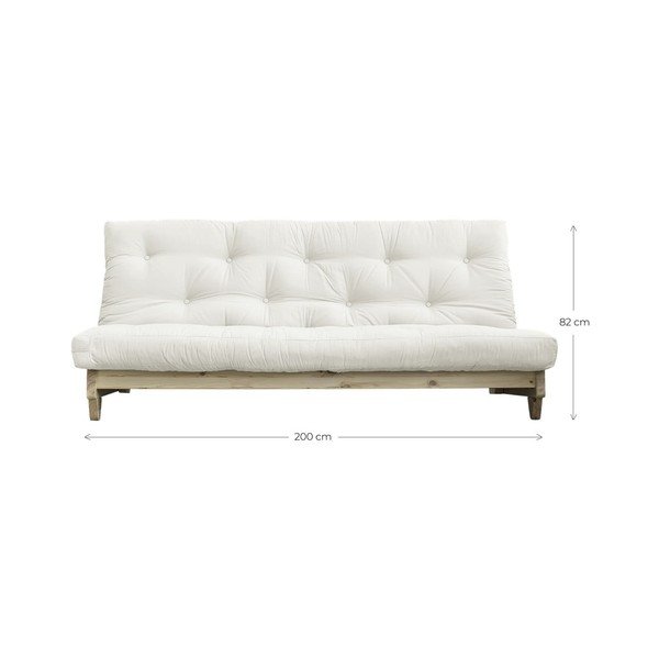 Rozkladacia pohovka so svetlobéžovým poťahom Karup Design Fresh White/Natural-image-4
