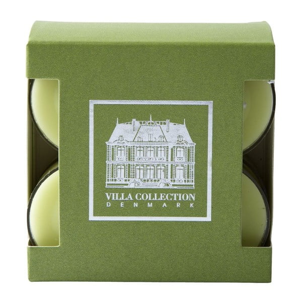 Sada 8 čajových sviečok s vôňou zeleného čaju a uhorky Villa Collection