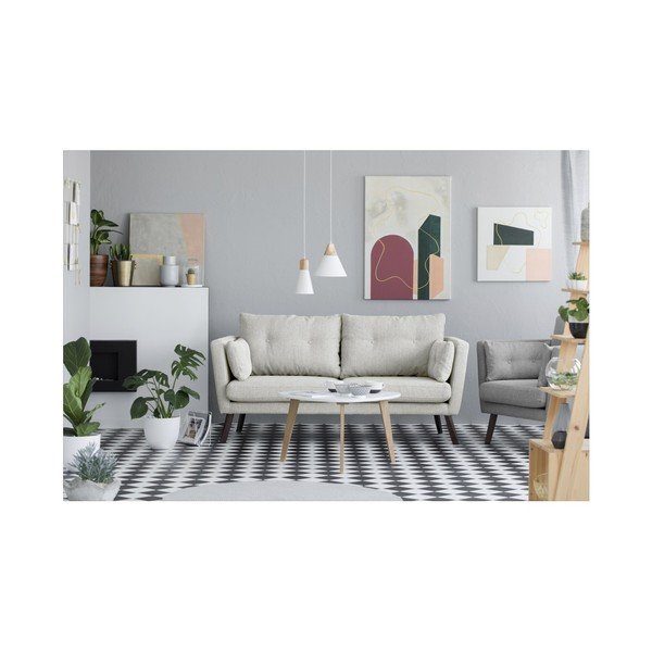 Svetlobéžová trojmiestna pohovka Mazzini Sofas Elena-image-2