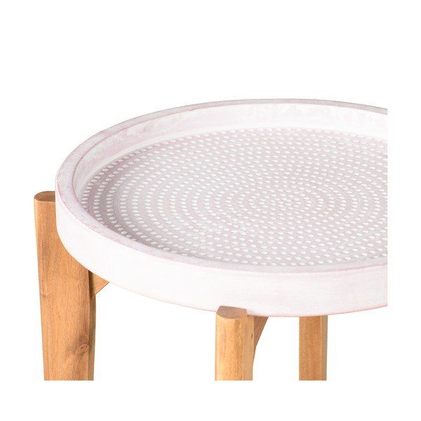 Záhradný stolík s ružovou betónovou doskou Bonami Selection Bari, ø 55 cm-image-2