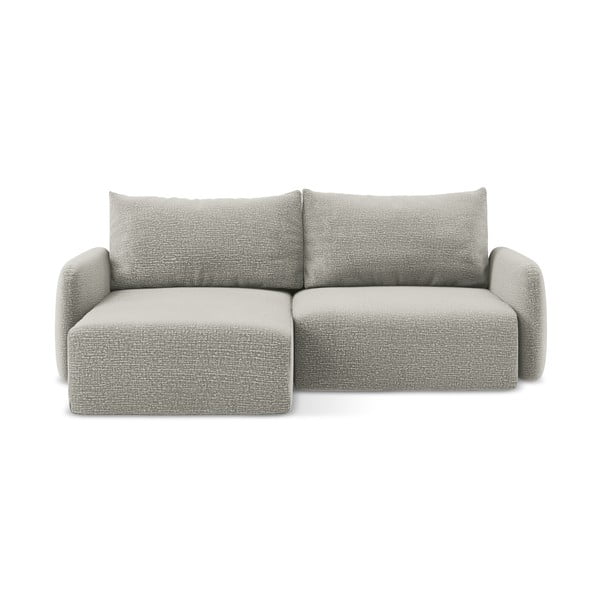 Svetlosivá rozkladacia/s úložným priestorom rohová pohovka (ľavý roh) Kalena – Makamii