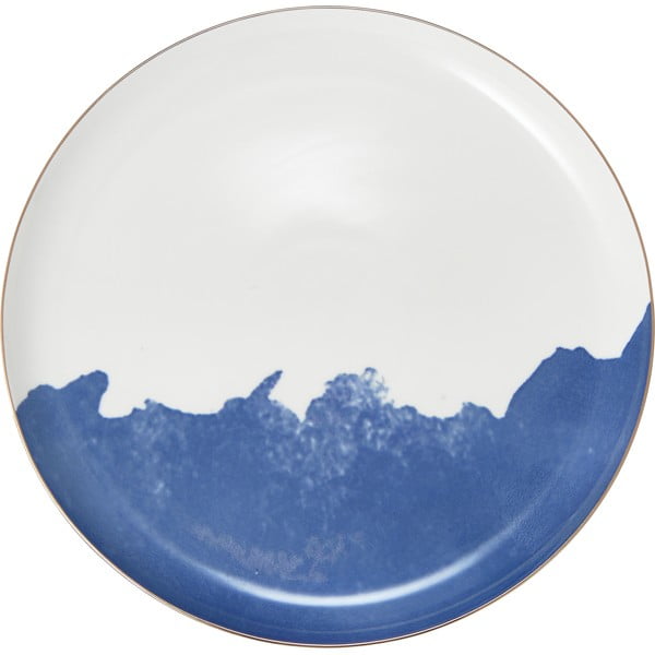 Súprava 2 modro-bielych porcelánových tanierov Westwing Collection Rosie, ø 26 cm