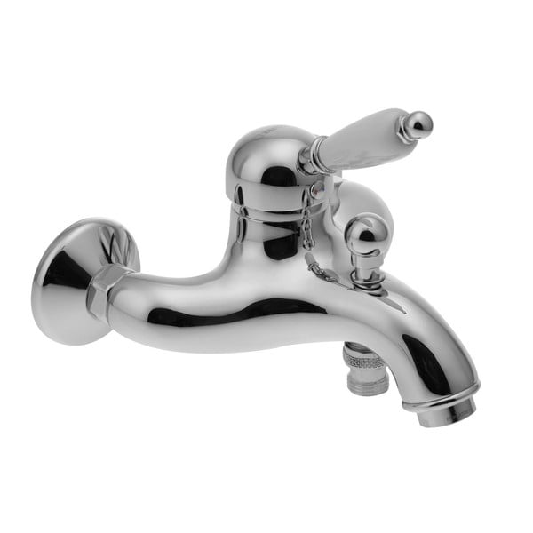 Nástenná vaňová batéria v striebornej farbe (2 výstupy) Kirké White – Sapho