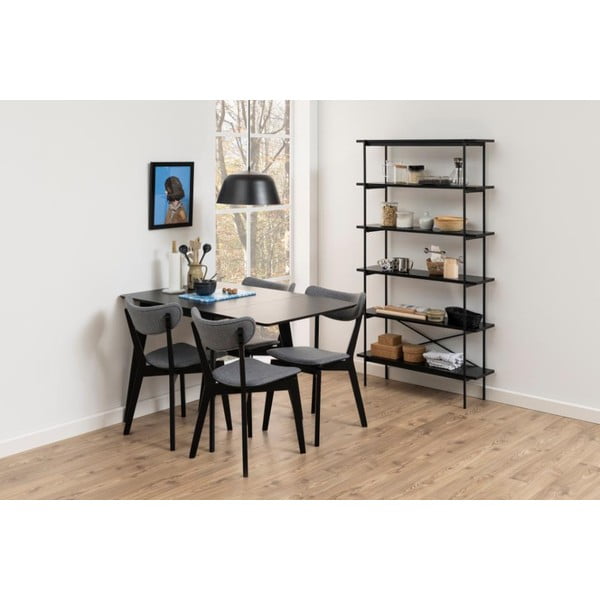 Čierny regál v dekore jaseňa 94x172 cm Angus – Actona-image-1