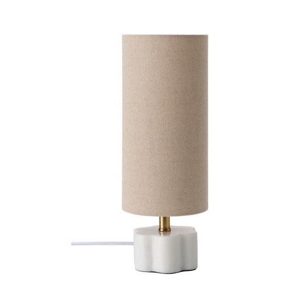 Biela/béžová ľanová stolová lampa (výška  33 cm) Joline – Ellos Home