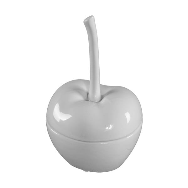 Biela keramická úložná dóza Mauro Ferretti Apple, 10 × 17 cm