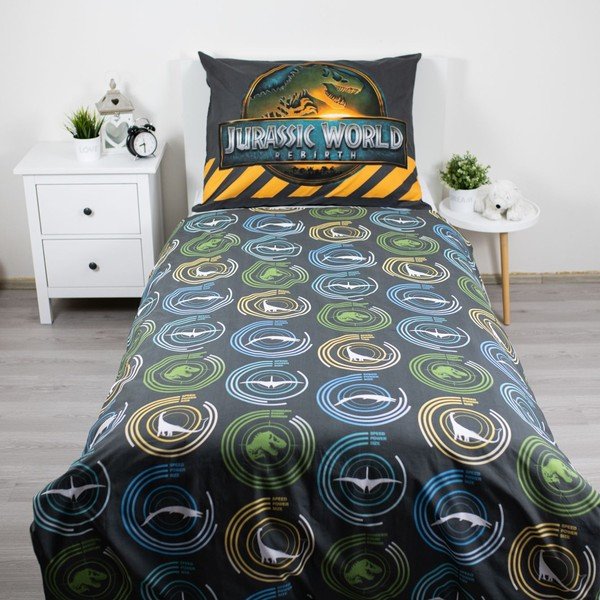 Bavlnená detská obliečka na jednolôžko 140x200 cm Jurassic World "T-Rex" – Jerry Fabrics-image-3