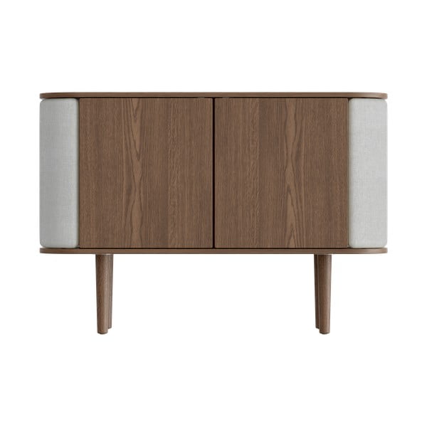 Sivo-hnedá nízka komoda v dekore duba 109x75 cm Treasures – UMAGE-image-3