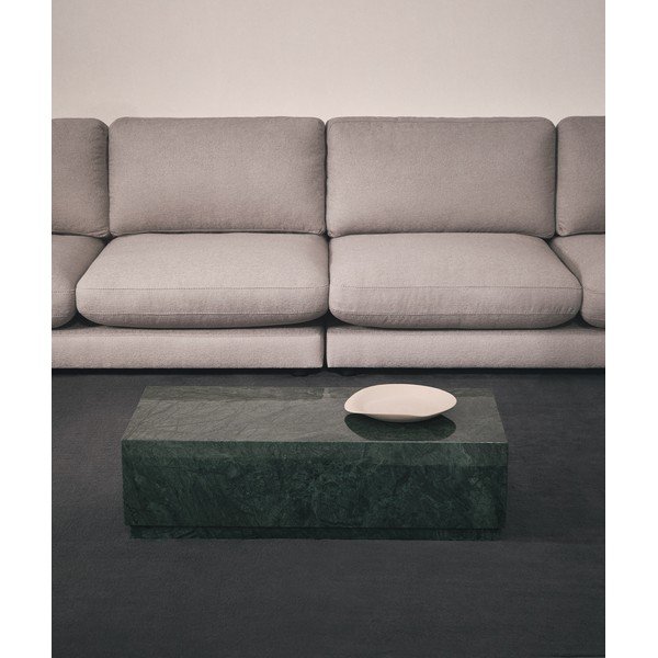 Zelený mramorový konferenčný stolík 50x100 cm Sorein – Kave Home-image-2