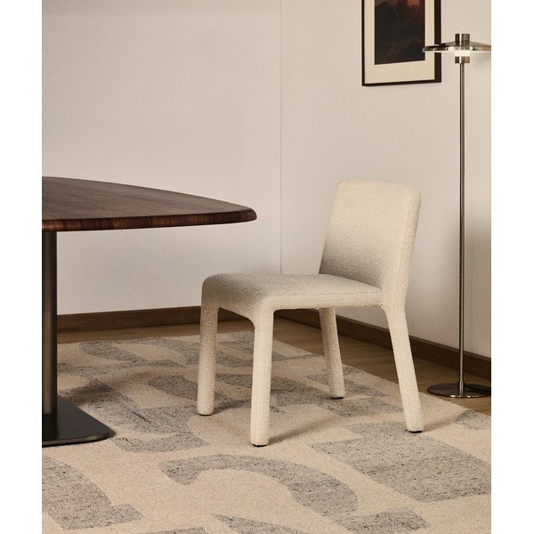 Béžová čalúnená stohovateľná jedálenská stolička Loria – Kave Home-image-2