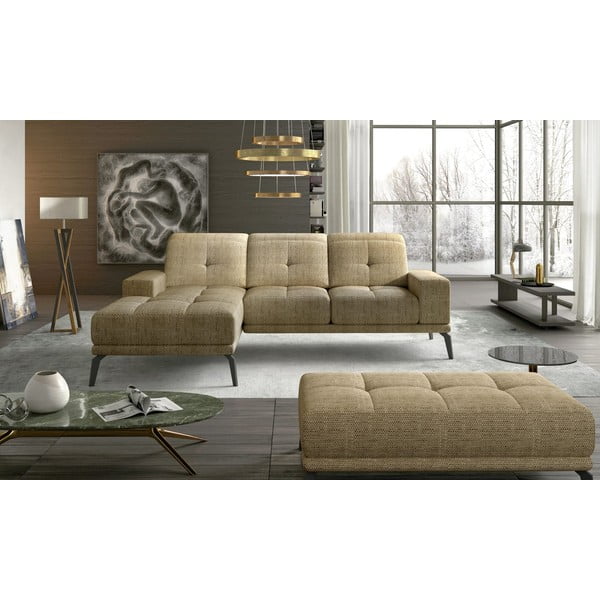 Béžová rohová pohovka (ľavý roh/s leňoškou) Torrense – ELTAP-image-1