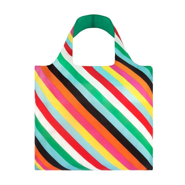 Skladacia nákupná taška s kapsičkou LOQI Stripes