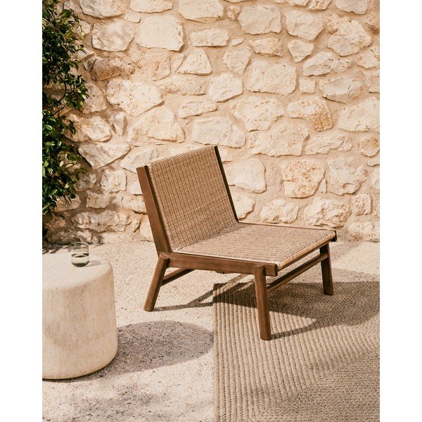 Drevené záhradné kreslo v prírodnej farbe Itani – Kave Home-image-1