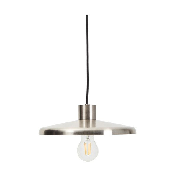 Závesné svietidlo v striebornej farbe s kovovým tienidlom Nuvira – Kave Home