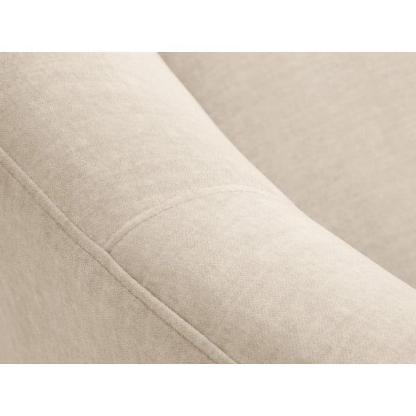 Béžová zamatová asymetrická pohovka Mazzini Sofas Debbie, ľavá-image-1