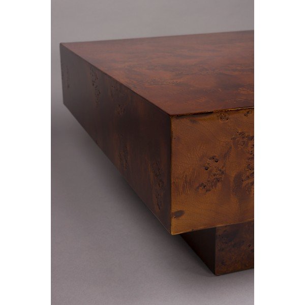 Konferenčný stolík v dekore orecha v tmavo prírodnej farbe 90x90 cm Quinn – Dutchbone-image-3