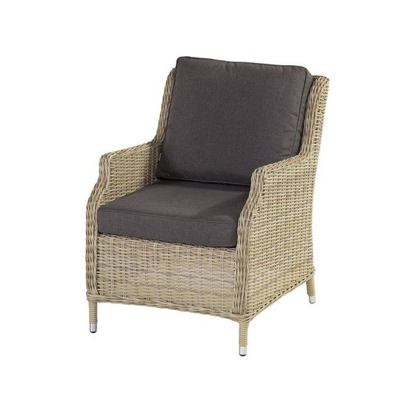 Záhradný lounge set z umelého ratanu v prírodnej farbe pre 5 Melania – Hartman-image-1