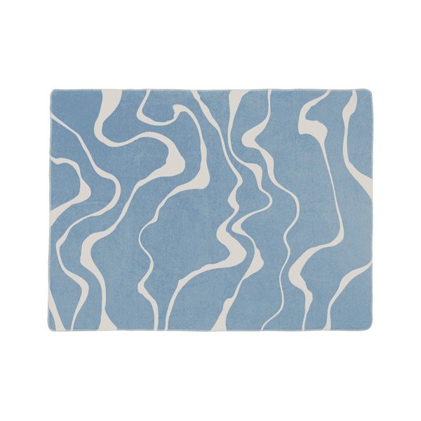 Modrá/krémovobiela deka 150x200 cm Felu – noo.ma