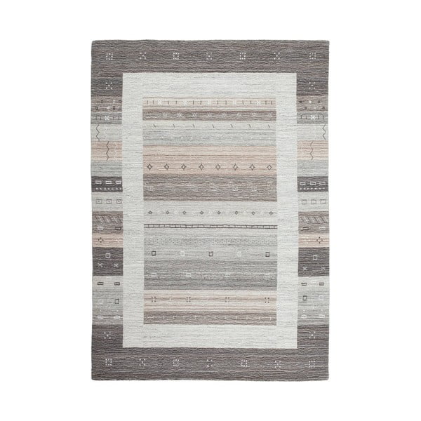 Ručne tkaný vlnený koberec Makalu Silver, 160x230 cm