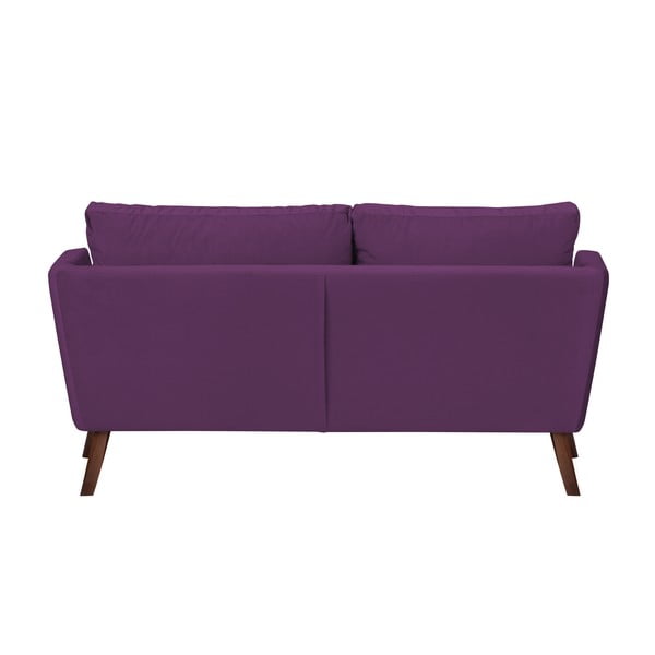 Tmavofialová trojmiestna pohovka Mazzini Sofas Elena, s leňoškou na pravom rohu-image-4