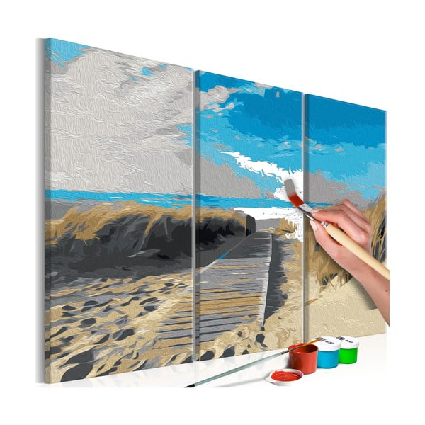 DIY set na tvorbu vlastného obrazu na plátne Artgeist Beach, 60 × 40 cm