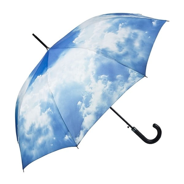 Modrý dáždnik s rúčkou Von Lilienfeld Hamburg Sky, ø 100 cm
