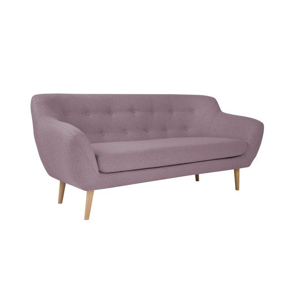 Ružová trojmiestna pohovka so svetlými nohami Mazzini Sofas Sicile-image-4