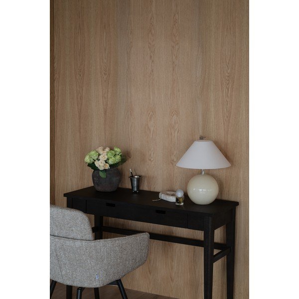 Konzolový stolík s doskou v dubovom dekore v tmavo prírodnej farbe 40x110 cm Garrison – Rowico-image-1