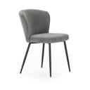 Sivé menčestrové jedálenské stoličky v súprave 4 ks Megan – Marckeric