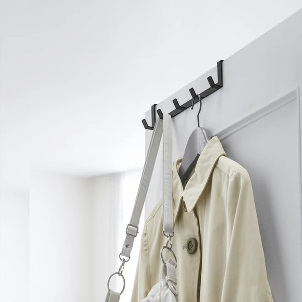 Čierny kovový vešiak na dvere 30 cm Tower – YAMAZAKI-image-1