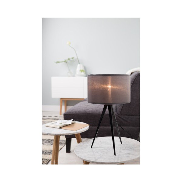 Čierno-sivá stolová lampa Zuiver Tripod, ø 28 cm-image-4