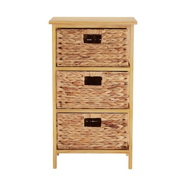 Vysoká komoda z masívu paulownie v prírodnej farbe 41x70 cm – Premier Housewares