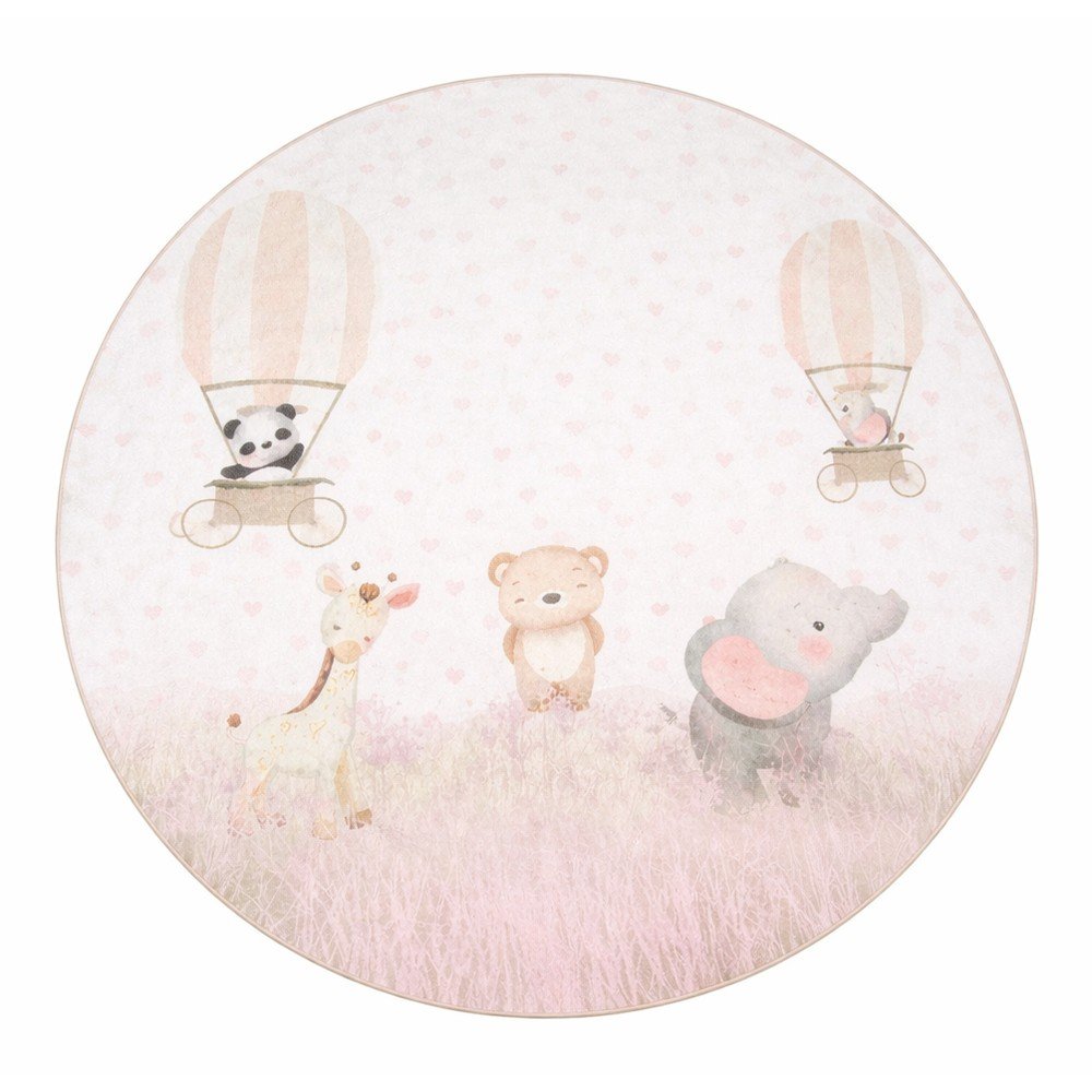 Prateľný detský koberec ø120 cm Dainty Animals – Mila Home