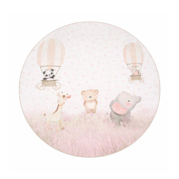 Prateľný detský koberec ø120 cm Dainty Animals – Mila Home