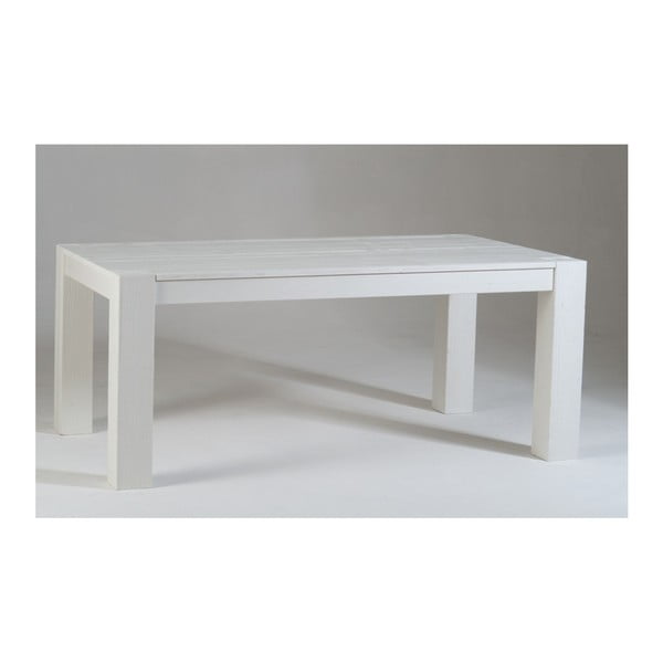 Biely rozkladací jedálenský stôl z jedľového dreva Castagnetti Dinin, 180 cm