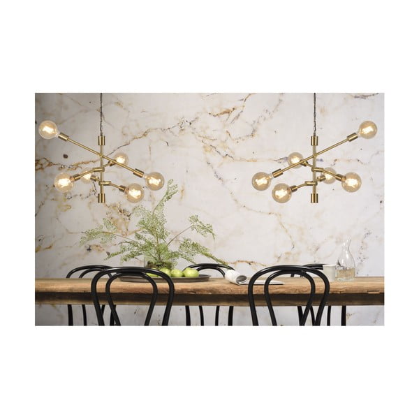 Závesné svietidlo v zlatej farbe so skleneným tienidlom ø 60 cm Nashville – it's about RoMi-image-4