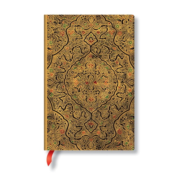 Linajkový zápisník s mäkkou väzbou v zlatej farbe Paperblanks Zahra, 208 strán