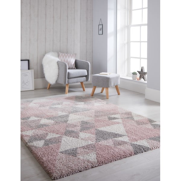 Ružovo-sivý koberec Flair Rugs Nuru, 120 × 170 cm-image-1