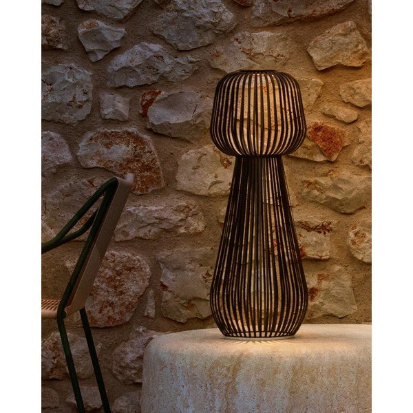 LED stolové vonkajšie svietidlo so stmievačom so solárnym panelom (výška  70 cm) Reiba – Kave Home-image-1