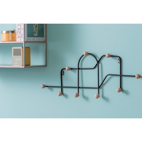 Čierny kovový nástenný vešiak 71 cm Maze – PT LIVING-image-1