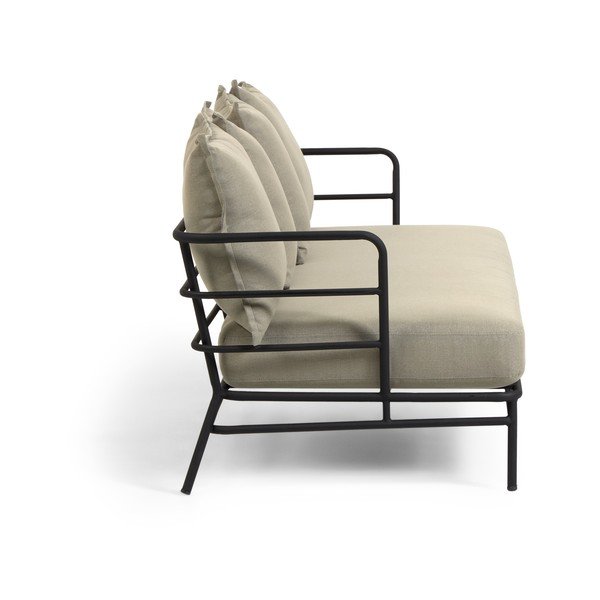 Béžová záhradná pohovka s kovovou konštrukciou Kave Home Mareluz-image-3