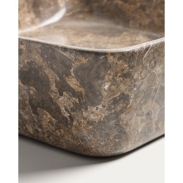 Sivé kamenné umývadlo 40x40 cm Darnen – Kave Home-image-3