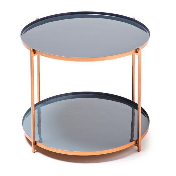Modro-sivý odkladací stolík 360 Living Romy 422, Ø 57 cm