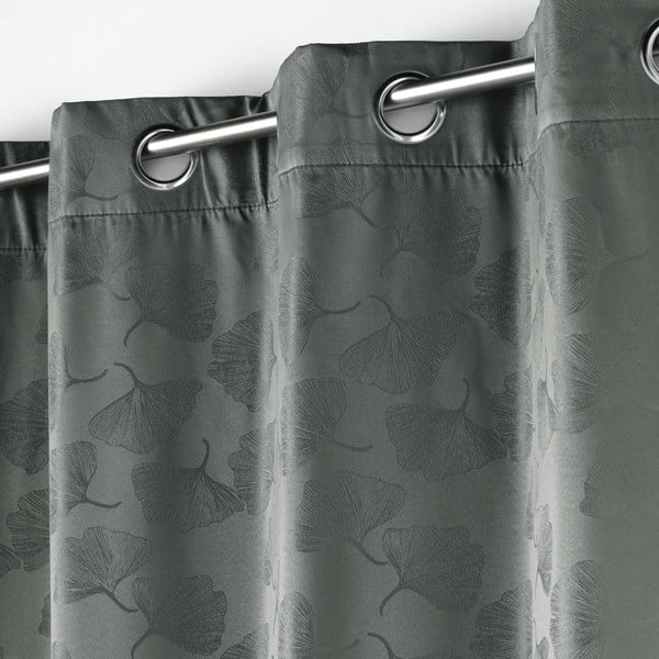 Antracitový zatemňovací záves zo žakáru 140x260 cm Lunella – douceur d'intérieur-image-1