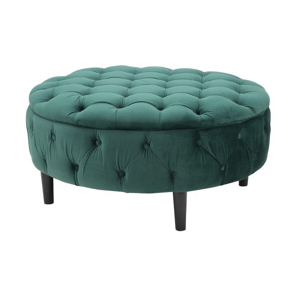 Zelená taburetka s úložným priestorom Mauro Ferretti Queen, ø 90 cm-image-4